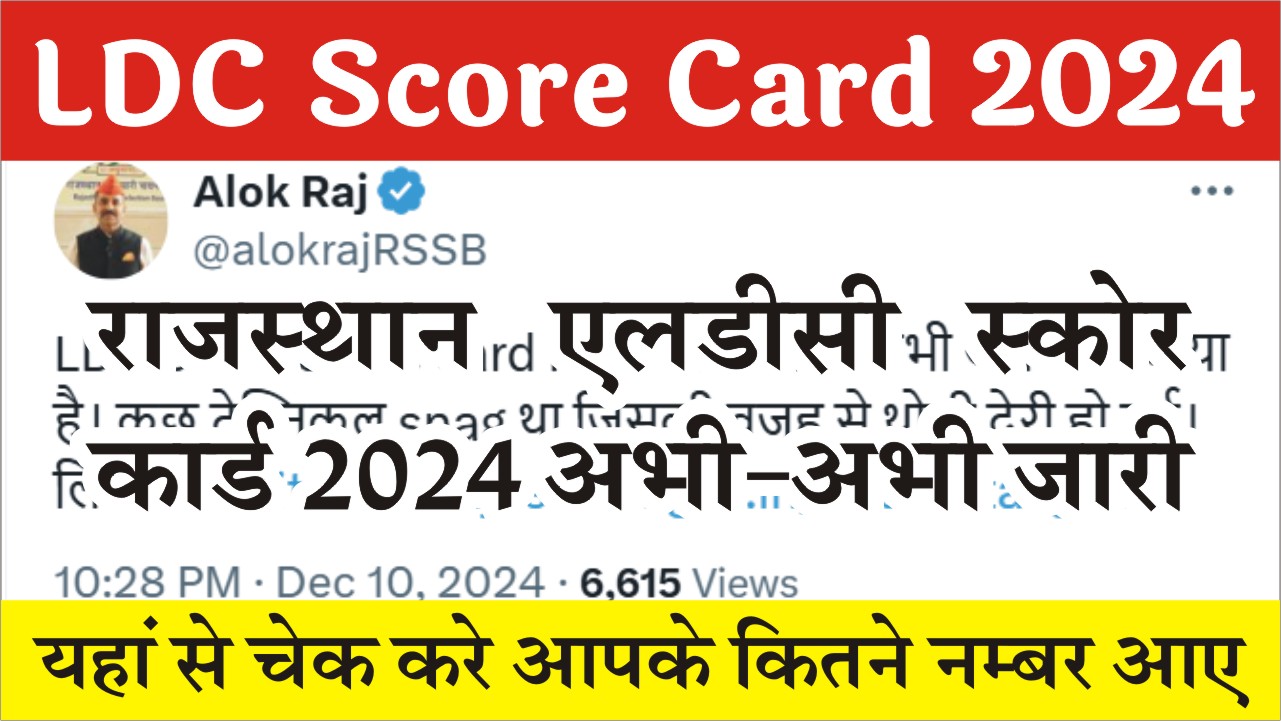 RSMSSB LDC Score Card 2024