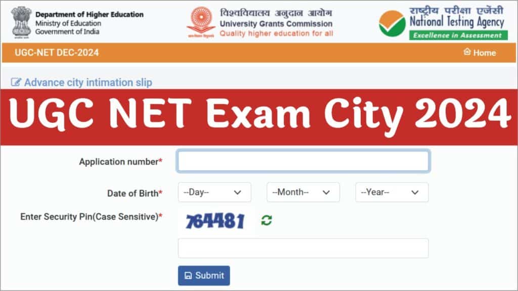 UGC NET Exam City 2024