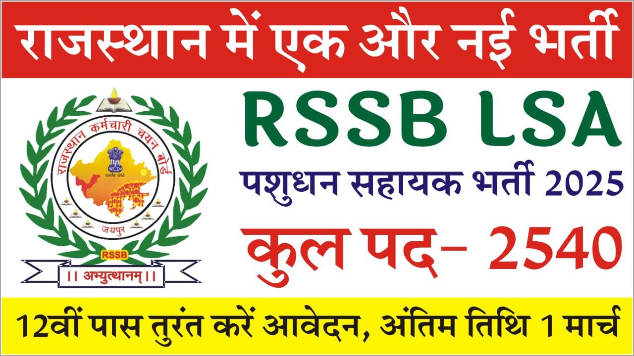 RSSB LSA Vacancy 2025