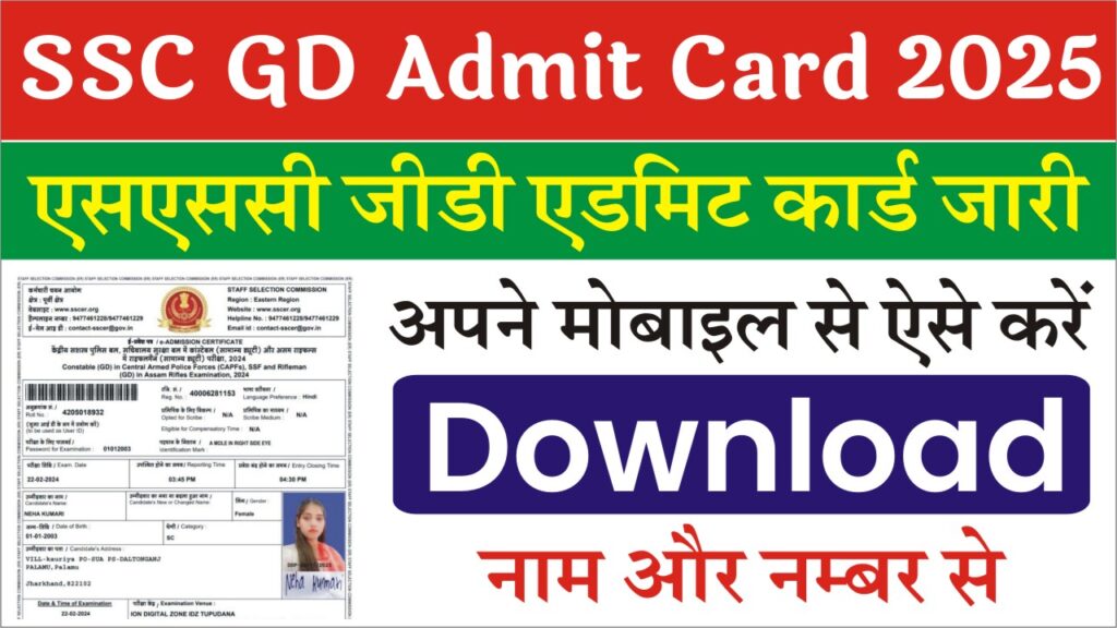 SSC GD Admit Card 2025