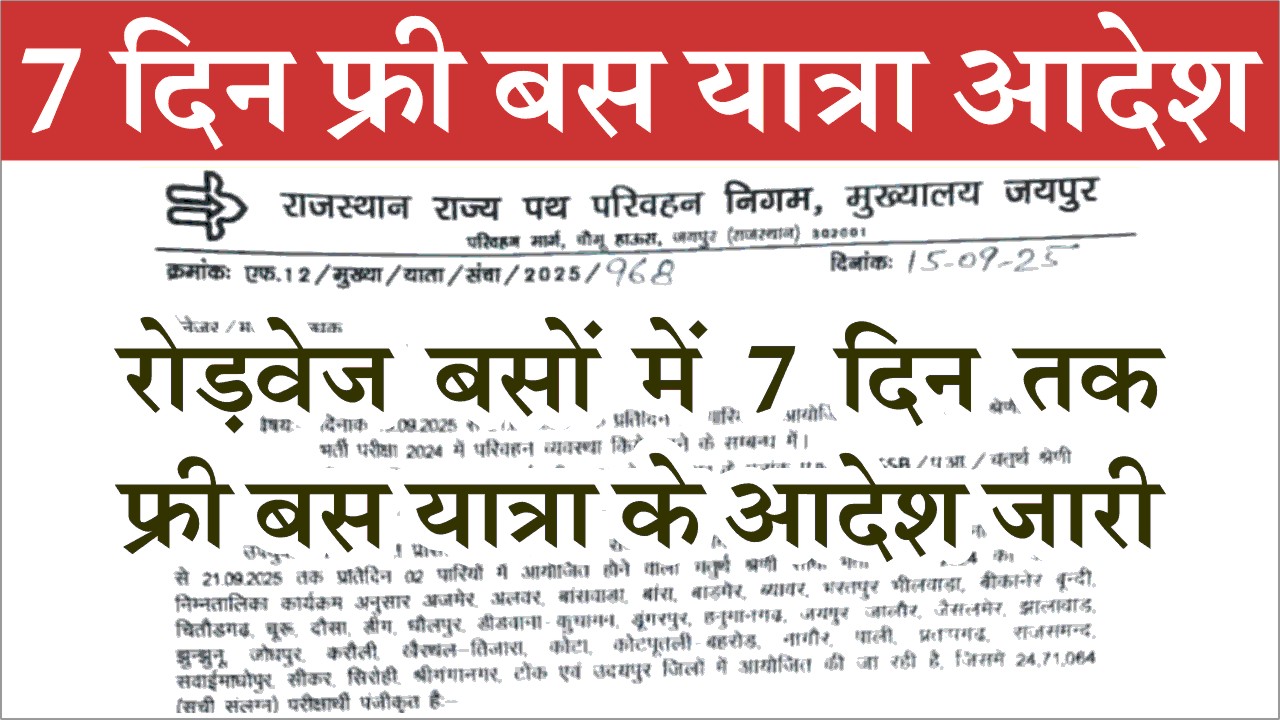 Rajasthan Free Bus Yatra 2025